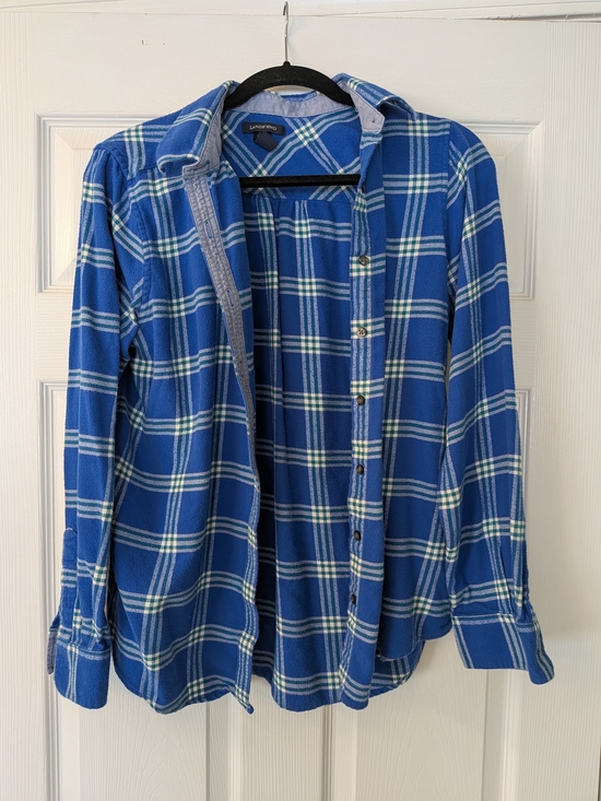 Lands' End Tops - Lands' End Men's Blue Plaid Button-Up Shirt